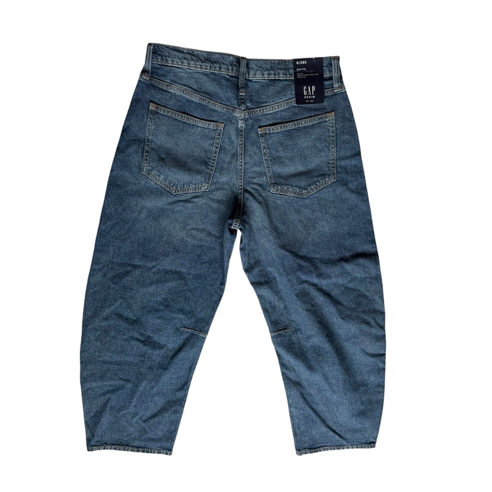 GAP High Rise Barrel Jeans NWT 28/6 Short - Picture 10 of 10